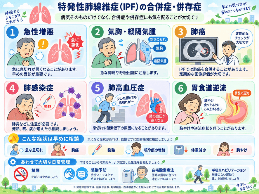 特発性肺線維症の合併症・併存症